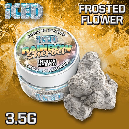 ICED - Jarred Infused Flower - 3.5g - Rainbow Sherbet - 1