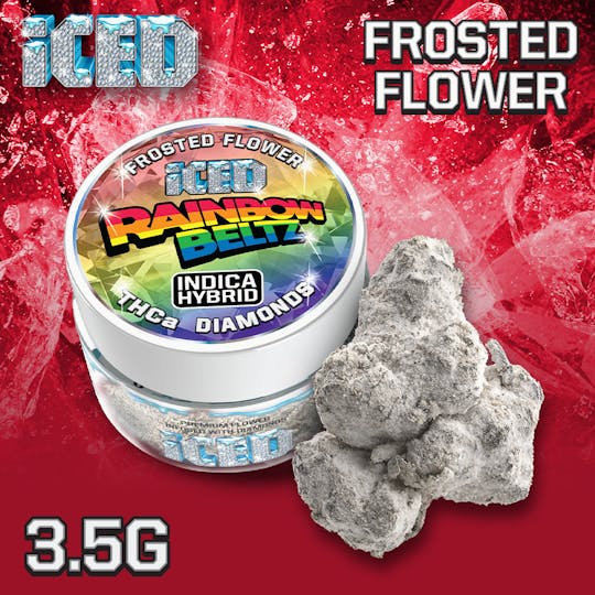 ICED - Jarred Infused Flower - 3.5g - Rainbow Beltz - 1