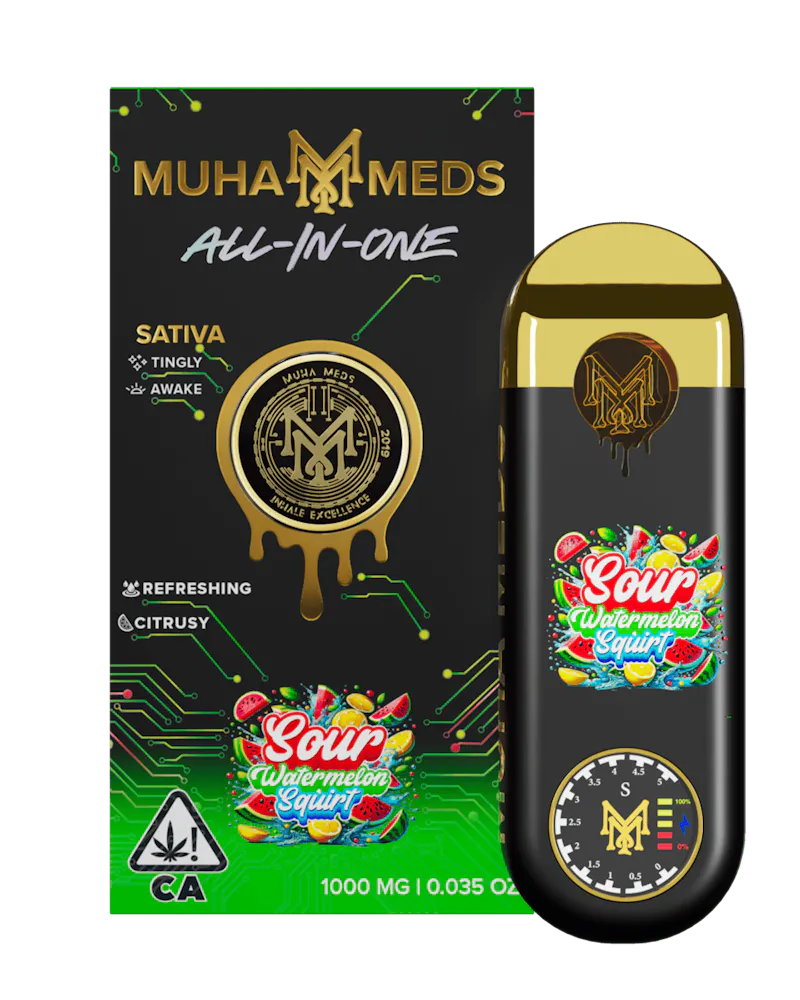 Muha Meds Sour Watermelon Squirt Disposable 1g disposable