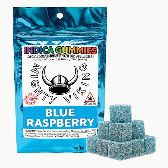 Mighty Viking - Mighty Viking 10mg INDICA Gummies - Blue Raspberry - 1