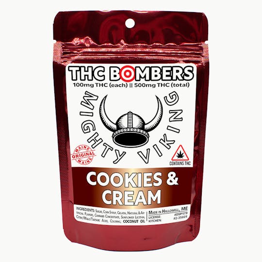 Mighty Viking - Mighty Viking 100mg THC Bombers - Cookies & Cream - 1