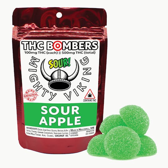 Mighty Viking - Mighty Viking 100mg THC Bombers - Sour Apple - 1