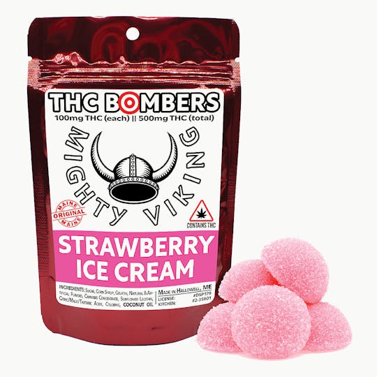 Mighty Viking - Mighty Viking 100mg THC Bombers - Strawberry Ice Cream - 1