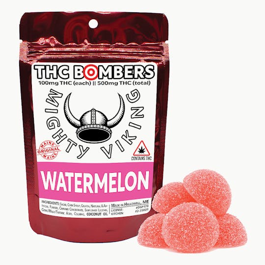 Mighty Viking - Mighty Viking 100mg THC Bombers - Watermelon - 1
