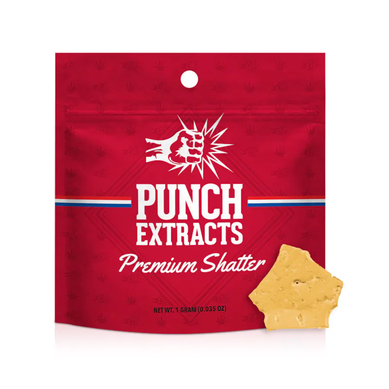 Punch Edibles Glitter Bomb BHO Shatter (1g) concentrate