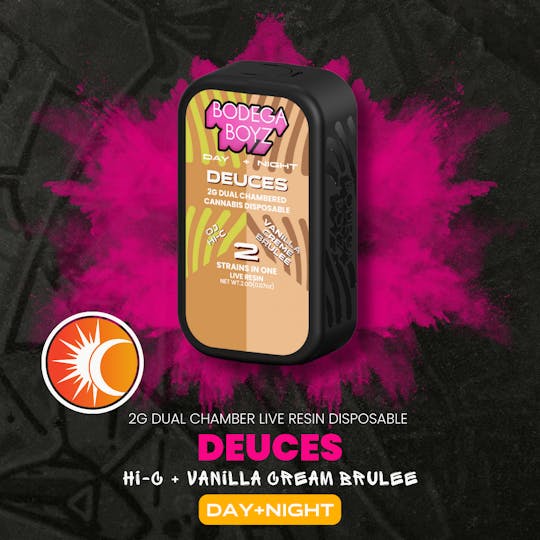 Bodega Boyz - 2 gram Deuces Hi-C and Vanilla Crème Brûlée Live Resin Vape | NY - 1