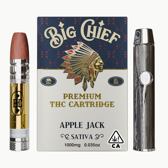 Big Chief - APPLE JACK - 1G THC Cartridge & Battery Kit All-In-One - 1
