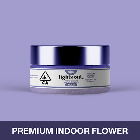 Lights Out - Purple Cadillac (Indica) Flower 3.5g - 1
