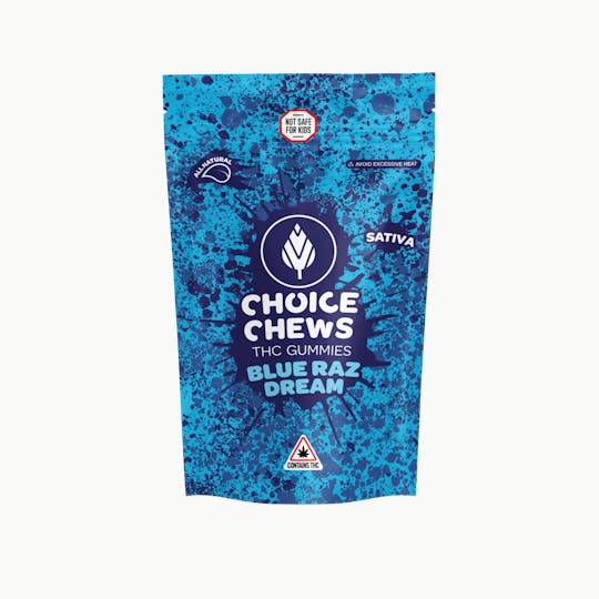 Choice Chews - Choice Chews - Blue Raz Dream (Sativa)- 100mg - 1