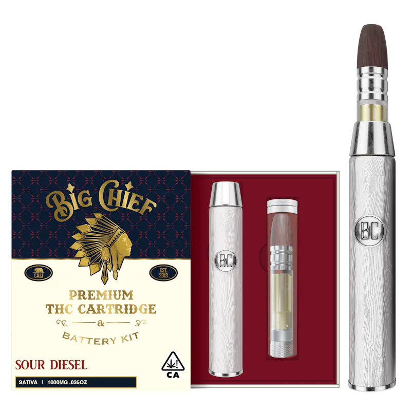 Big Chief Sour Diesel Cartridge and Battery Kit 1g cartridge