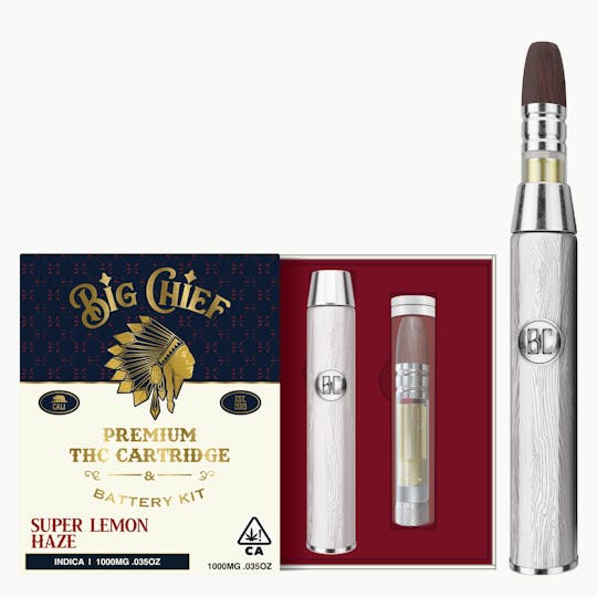 Big Chief - SUPER LEMON HAZE - 1G THC Cartridge & Battery Kit All-In-One - 1