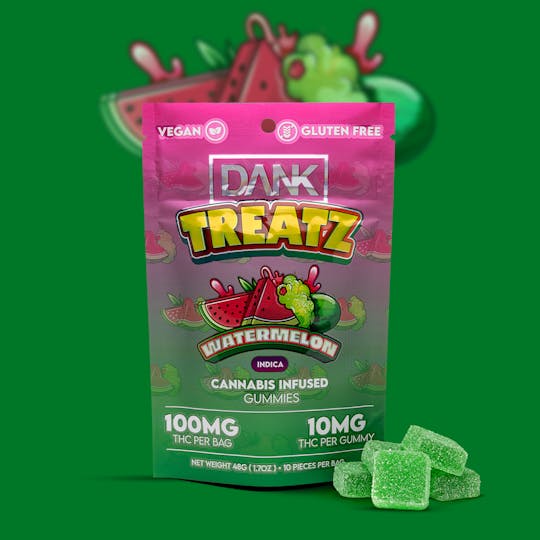 DANK - DANK TREATZ - WATERMELON - 100MG GUMMIES - 1
