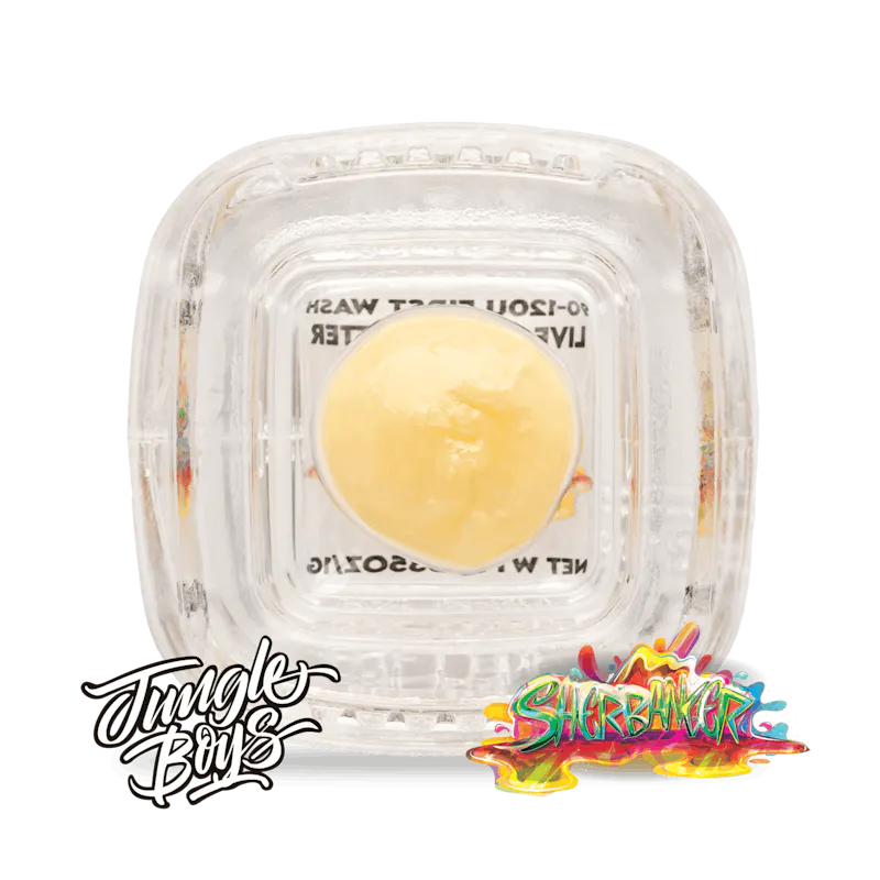 Jungle Boys Sherbanger - .5g 90-120u 1st Wash Live Rosin Batter concentrate