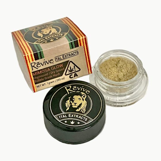 Revive Pure Life - Mimosa Glow Bubble Grade Hash (1g) / Un-pressed / Dry Sieved - 1