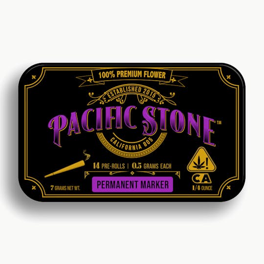 Pacific Stone - Permanent Marker Indica Pre-Rolls 14pk (7g) - 1