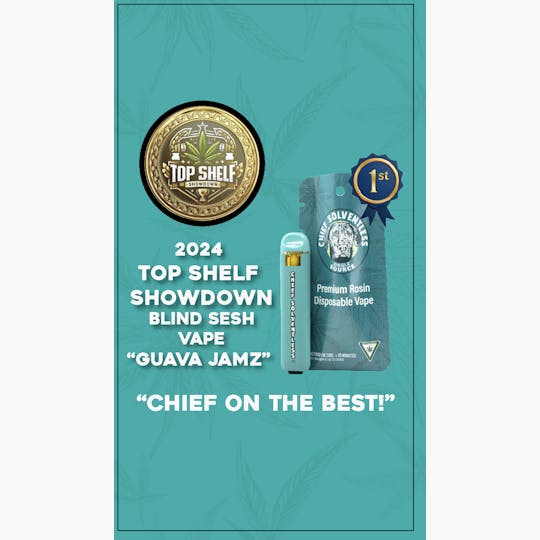 High Life Farms - MI - Chief Solventless Guava Jamz Rosin Disposable .5g - 1