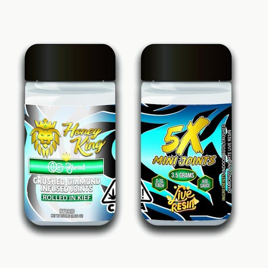 Honey King - Honey King 5x Infused Live Resin Mini Joints 3.5G - OG BLEND - 1