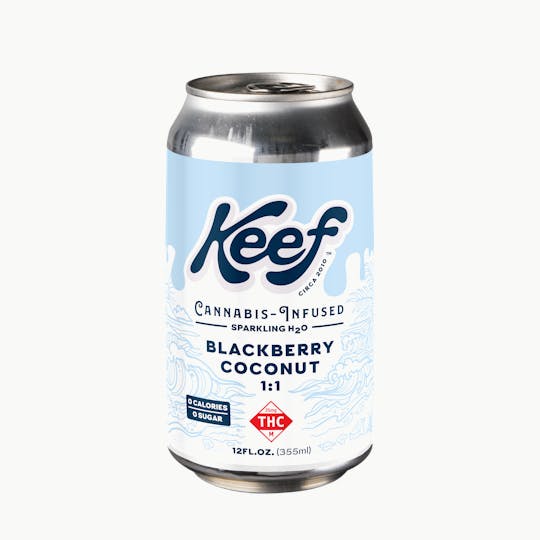 Keef Brands - Keef Sparkling H2O 1:1 Blackberry Coconut - 25mg:25mg - 1