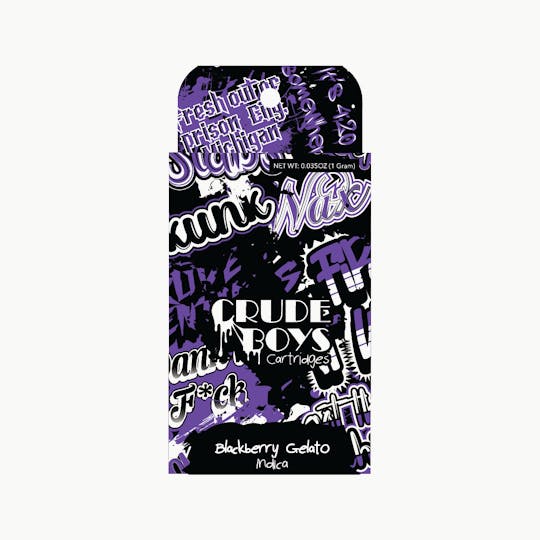 Crude Boys Concentrates - Crude Boys 1G Cartridge - Blackberry Gelato (Indica) - 1