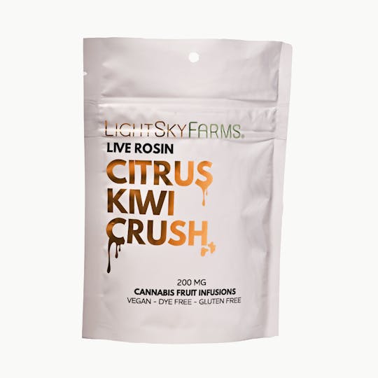 LightSky Farms - Citrus Kiwi Crush - Live Rosin Gummies - 200mg - 1