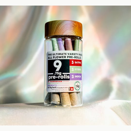 TKO Reserve - 9-pk Variety Pre-rolls: Guava Gas, Dirty Zoap, Gods Breath - 1