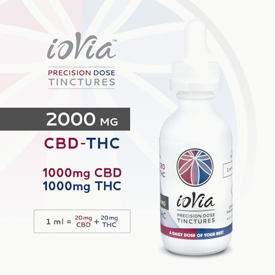 ioVia - ioVia™ Precision Dose Tincture CBD-THC (2000mg / 1:1) - 1