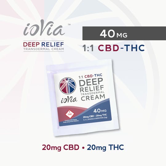 ioVia - ioVia™ Deep Relief Transdermal Cream CBD-THC (40mg / 1:1) - 1