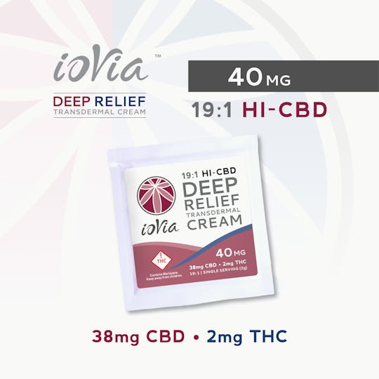 ioVia - ioVia™ Deep Relief Transdermal Cream HI-CBD (40mg / 19:1) - 1
