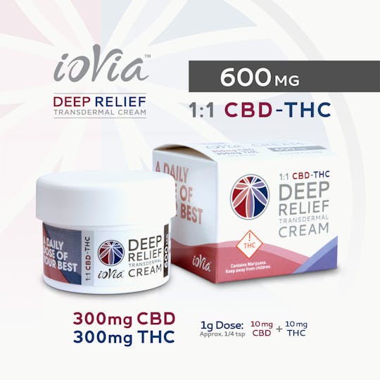 ioVia - ioVia™ Deep Relief Transdermal Cream CBD-THC (600mg / 1:1) - 1