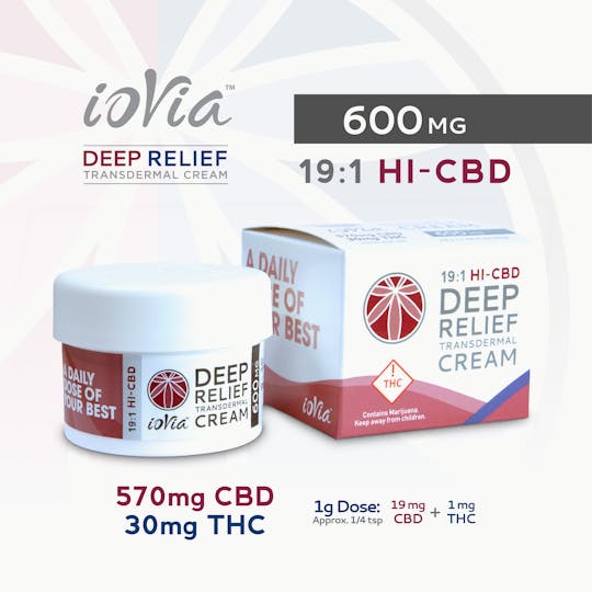 ioVia - ioVia™ Deep Relief Transdermal Cream HI-CBD (600mg / 19:1) - 1