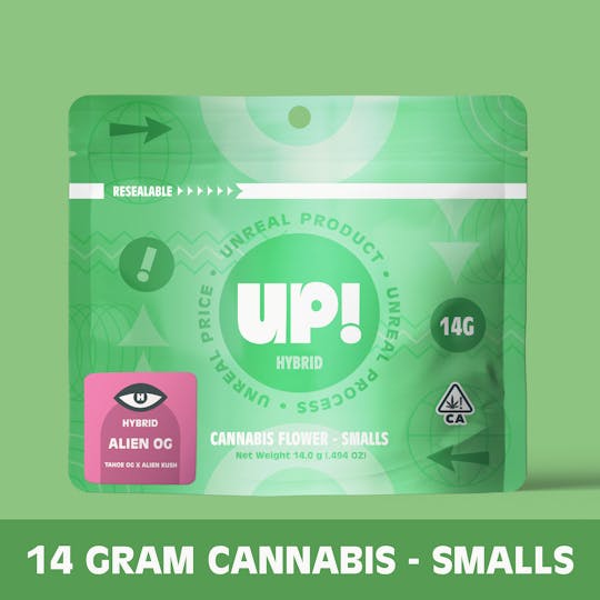 UP! - Alien OG (Hybrid) Cannabis Smalls 14g - 1