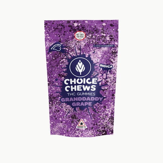 Choice Chews - Choice Chews- Granddaddy Grape (Indica) 100mg - 1