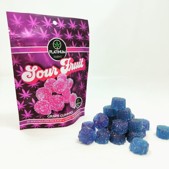 Platinum Farms - Sour Fruit Grape Gummies 2000mg Pack - 1