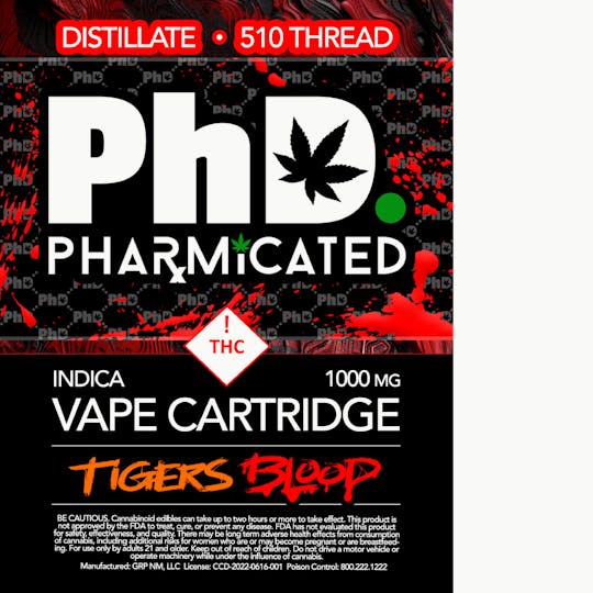Pharmicated - Pharmicated 510 Thread Vape Cart - 1000 mg - Tiger's Blood (I) - 1