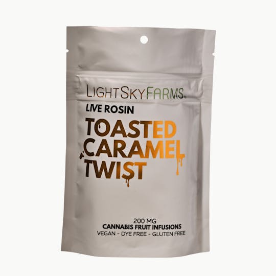 LightSky Farms - Toasted Caramel Twist - Live Rosin Gummies - 200mg - 1