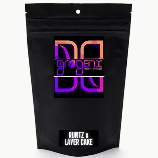 GroGenx - GroGenx - PRE-PACKAGED OUNCE - SHAKE/TRIM (INFUSED) - RUNTZ x LAYER CAKE - 1