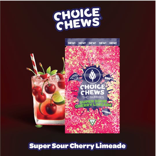 Choice Chews - Choice Chews - Super Sour Cherry Limeade (Hybrid) - 200mg - 1