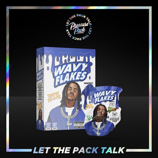 Pressure Pack - Pressure Pack x Babyface Ray x B-eazy Blue Wavy Flakes Flower 3.5g - 1