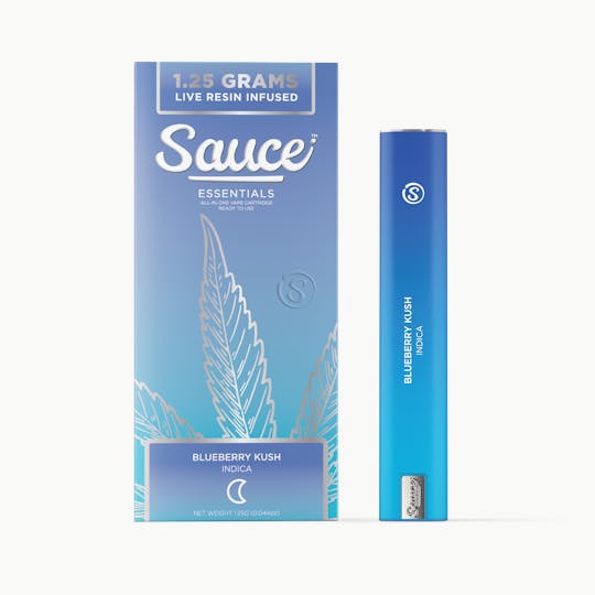 Sauce. - Sauce Essentials - Blueberry Kush - 1.25G Live Resin AIO (CA, AZ, OR) - 1