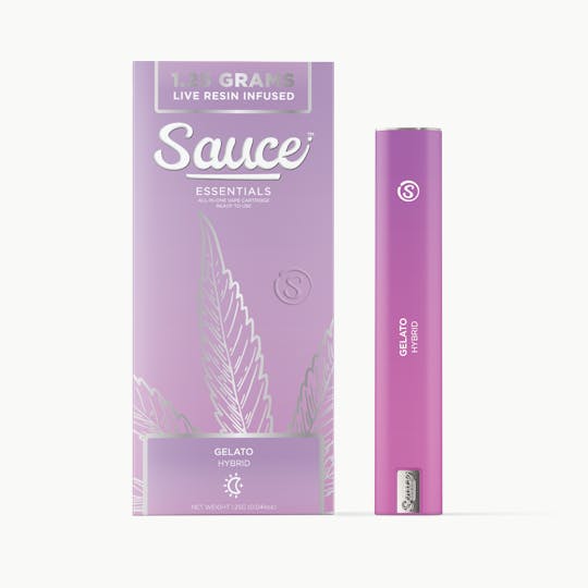 Sauce. - Sauce Essentials - Gelato - 1.25G Live Resin AIO (CA, AZ, OR) - 1