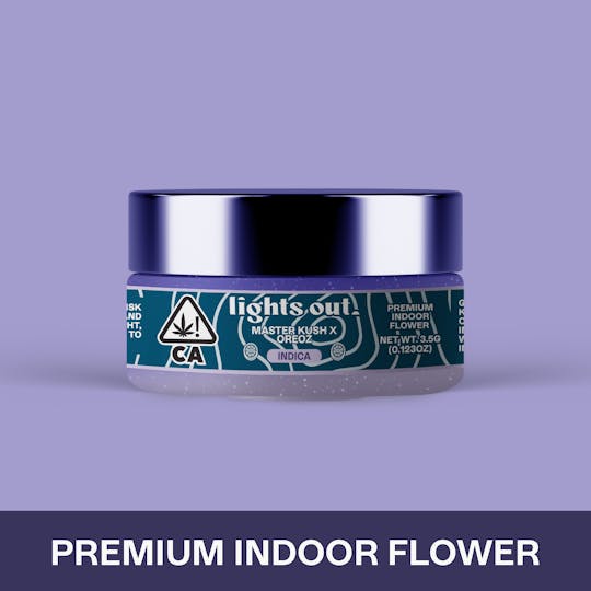 Lights Out - Master Kush X Oreoz (Indica) Flower 3.5g - 1