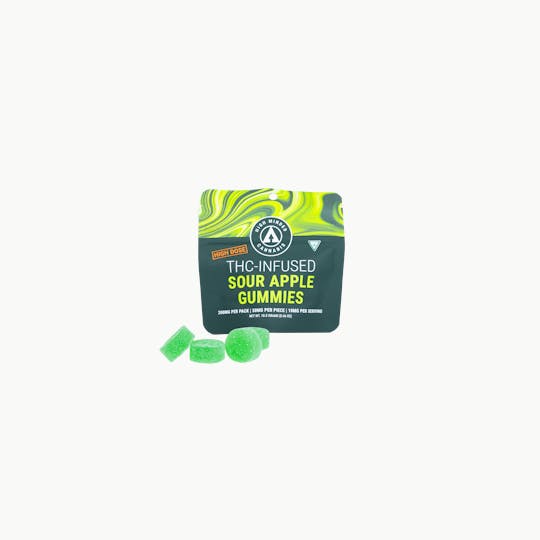High Minded - Sour Apple Gummies - High Dose 4 x 50mg - 1