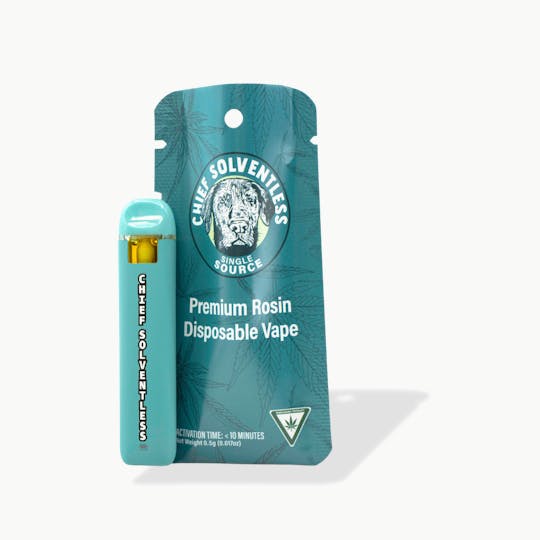 High Life Farms - MI - Chief Solventless - Platinum Kush Breath Remix - Rosin Disposable .5g - 1