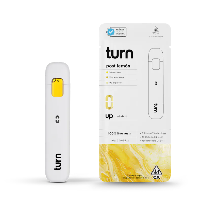 turn Post Lemon Live Resin Disposable 1g disposable