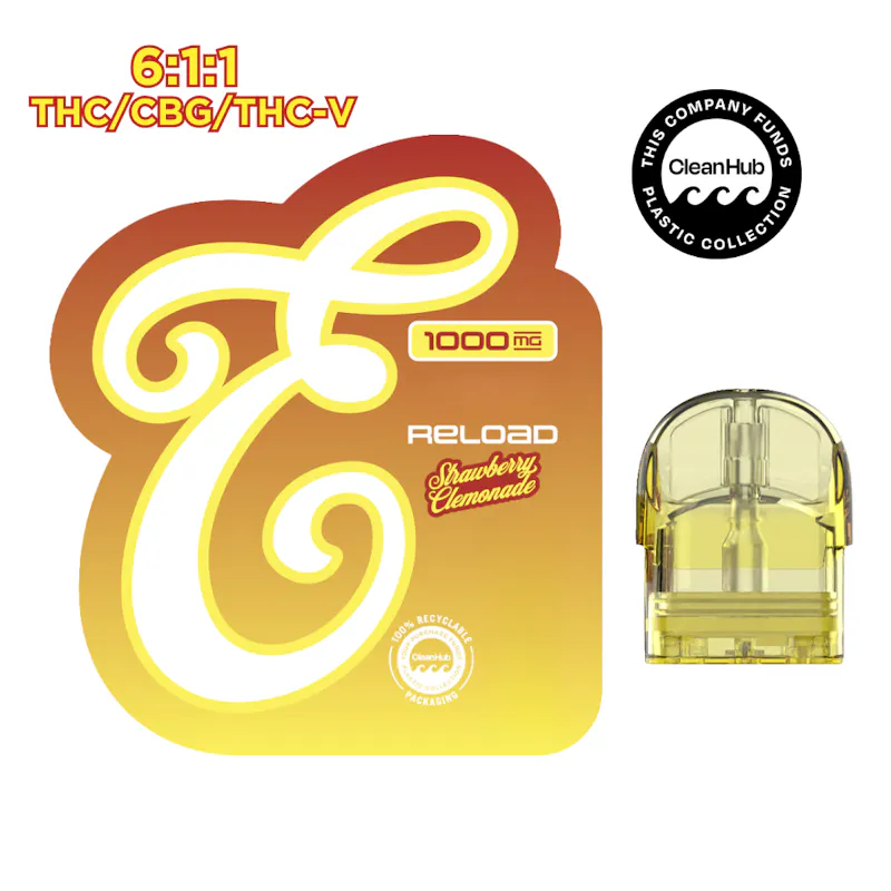 Eureka Reload - 1G Fusion - Strawberry Clemonade (6:1:1 Thc/Cbg/Thcv) pod
