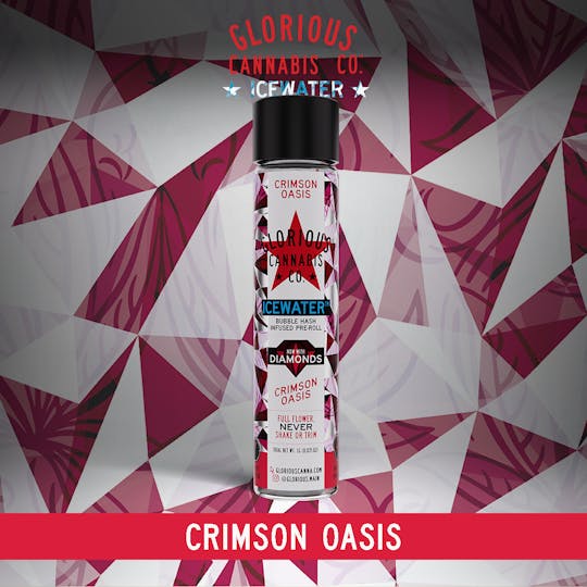Glorious Cannabis Company - Crimson Oasis 1G | Bubble Hash with Diamonds | Glorious Cannabis Co. - 1