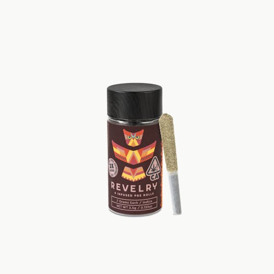 Revelry Herb Co - Mai Tai OG - Indica - Infused Pre Roll 5pk (3.5g) - 1