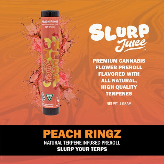 Nura - Slurp Juice | Peach Ringz | 1G Terp Infused - 1