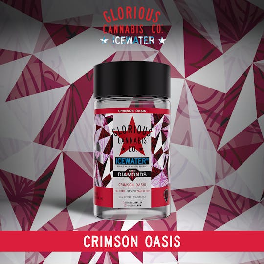 Glorious Cannabis Company - Crimson Oasis 3x.5G | Bubble Hash with Diamonds | Glorious Cannabis Co. - 1