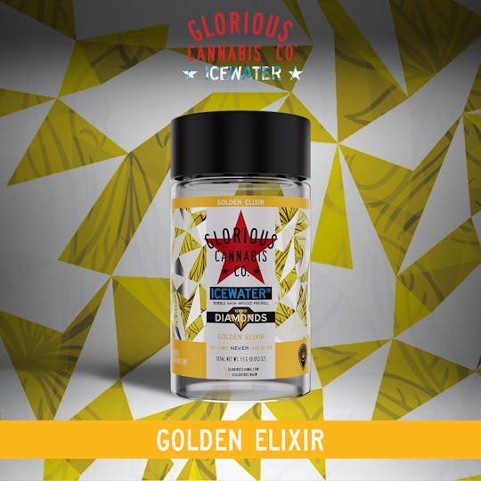 Glorious Cannabis Company - Golden Elixir 3x.5G | Bubble Hash with Diamonds | Glorious Cannabis Co. - 1